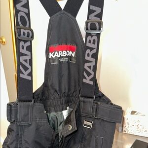 Karbon Black Ski Bib Overalls